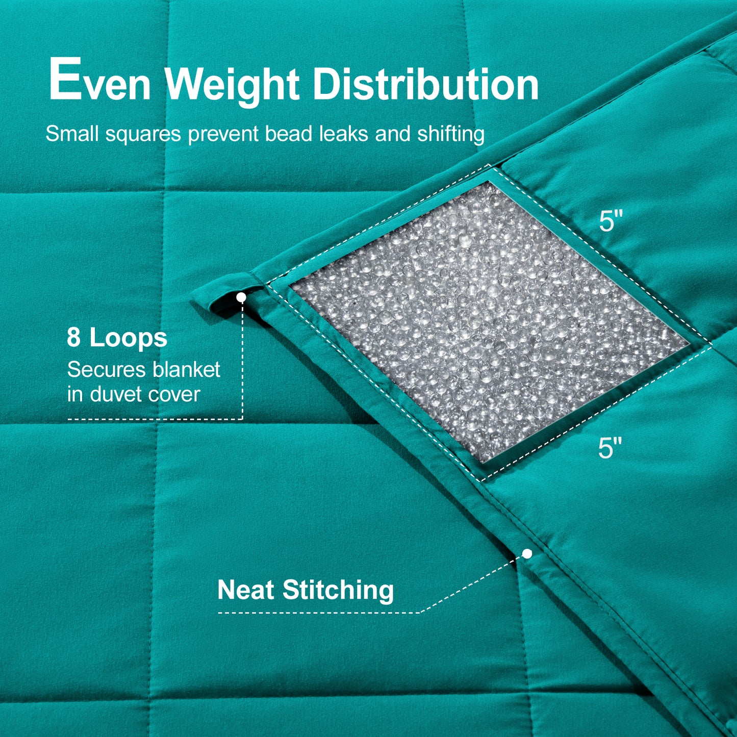 Breathable All-Season Weighted Blanket for Adults - Green